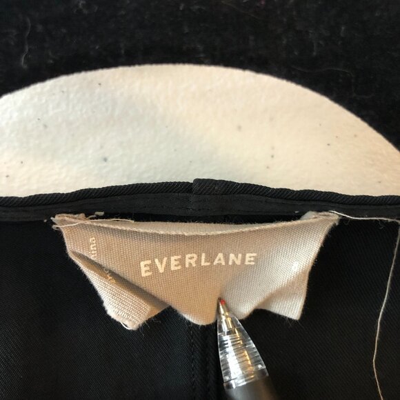 Everlane Black Japanese Goweave V-Neck Cocoon Dress Sleeveless Womens Size L - Picture 3 of 4